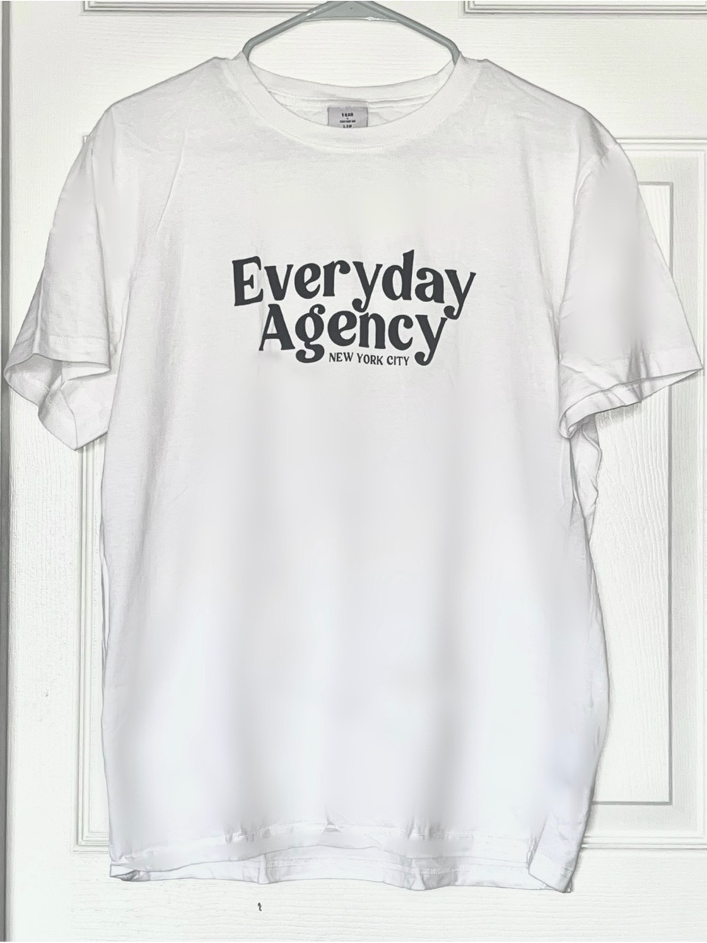 Cotton On White Tee with Black 'Everyday Agency' Print